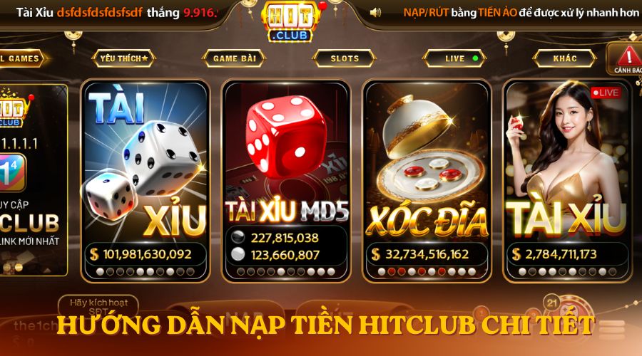 Nạp tiền HitClub Hướng dẫn nạp tiền HitClub chi tiêt
